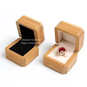 Bamboo and Wood Jewelry Box Bracelet String Packing Box With Customized Logo thumbnail-1