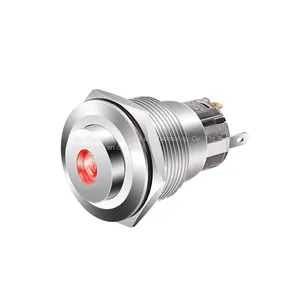 J&V 22MM High Head Self-locking Metal Button Switch thumbnail-1