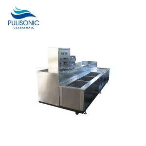 Multi Tanks Ultrasonic Cleaning Machine 28-40K For Metal Nut Parts Removing Oil With Drying thumbnail-3