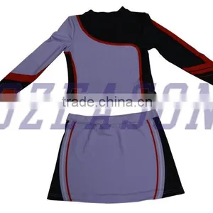Custom Long Sleeve Top Dance Skirts Cheerleading Uniforms thumbnail-6