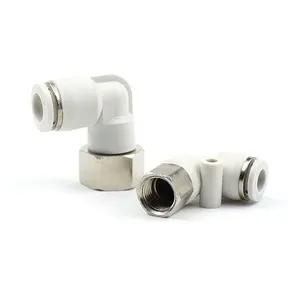PLF Internal Thread L Type Air Hose Coupler Elbow Pipe Plastic Pneumatic Fittings thumbnail-3