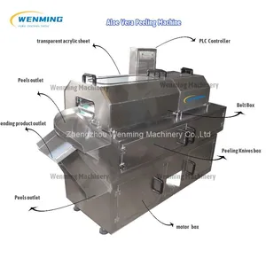 Aloe Vera Peeling Machine Automatic Aloe Vera Peeler Processing Machine Aloe Vera Gel Separator Machine thumbnail-1
