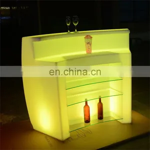 Used Nightclub Furniture Outdoor Event Party Wedding Garden Illuminated Luminous Led Lighted Bar Counter Table Chair for Sale thumbnail-2