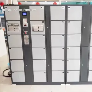 Heavy Duty Electronic Lockers High Frequency Encryption Anti-Magnetic 48 Door Factory Industrial Workplace Security Storage thumbnail-2