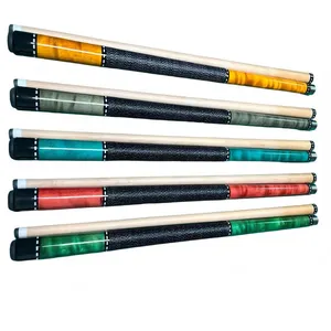 KB134 High Quality 1/2 Split 13mm Stainless Steel Shaft Wrap Grip Factory Direct Sale High-End Pool Cue for Game Room Maple thumbnail-4