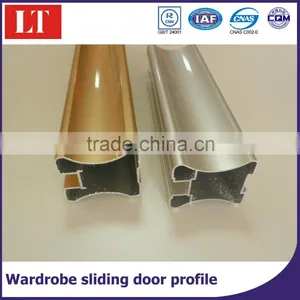 Aluminium Frame for Wardrobe Sliding Door Hardware Anodizing Colored Finish thumbnail-1