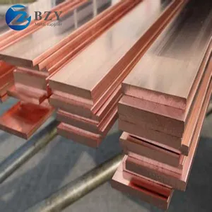 99.9% Pure Copper Flat Bar Square Copper Bar Price Per kg thumbnail-3