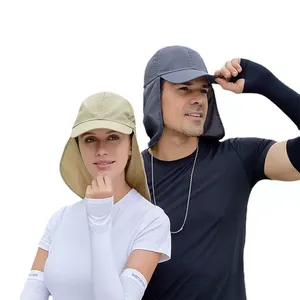 Baby Sunhat Protection Neck Adults Outdoor Hat Tightness Adjustable Baby Hat for Beach Playing Quick-drying UV Protection Large Brim thumbnail-2