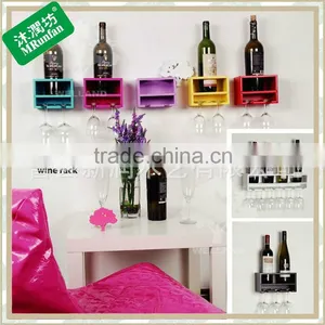 Wall Mounted Wine Rack, Wine Wood Holder Display Stand, Wholesale Wine Rack Wood thumbnail-1