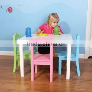 High Quality Kids' Table and 4-Chair Set thumbnail-3