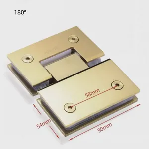 Frameless Glass Door Hinge for Shower Enclosures and Bathroom Doors thumbnail-1