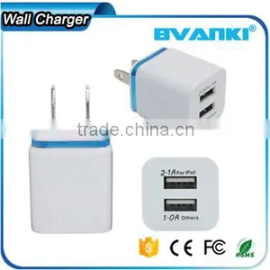 New Products 2016 Universal 2.1A Small Fast Selling Items Travel Wall Charger 2 Usb Port Home Charger With Aluminum Rim Quality Choice thumbnail-2
