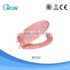 Polyresin HQ s Elegant Design Pink Color Decorative Toilet Seat thumbnail-1