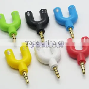 Y Splitter Adapter Cable Male 3.5mm to 2 Female 3.5mm Socket Earphone Extension Cable thumbnail-4