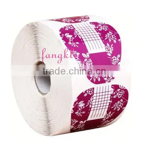 500 Pink Flower Horse Toe Nail Form for Salon thumbnail-1