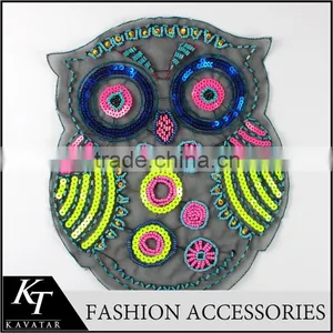 Decorative Animal Logo Sequins Patch/Black Lace Patch thumbnail-1