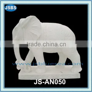 Carved Outdoor White Elephant Statues thumbnail-1