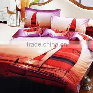 100% Cotton Reactive Printed 3D Bed Cover Set thumbnail-1