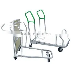 New Arrival Big Size Grocery Warehouse Storage Trolley Carts With 4 Wheels JS-TWT05 thumbnail-6