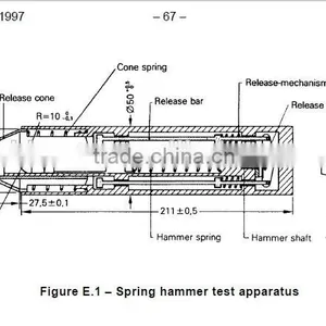 IEC60068-2-75 IK1 0.14J Spring Impact Hammer thumbnail-2