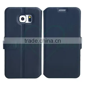 Excellent OEM Facoty Cellphone Wallet Cases for Samsung S6 Edge With Two Card Slots thumbnail-1