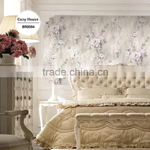 2016 New Printed Non Woven Wallpaper, European Botanical Wall Sticker for Wall , Moisture-proof Wall Decal Corparation thumbnail-2
