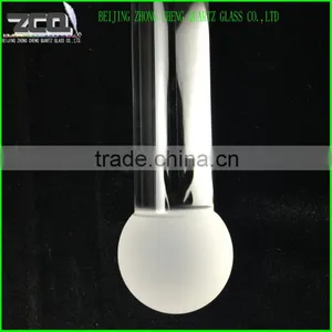 High Quality Crystal Quartz Glass Rod With A Fine Grind Ball Ending thumbnail-1