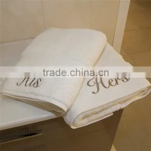 Hers and Hers Towels Wholesale His and Hers Towel 100% Cotton Gift Set Quality Choice thumbnail-3