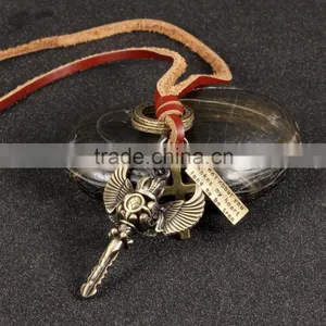 New Products 2016 Bronze Charming Magical Key Charms Pendant With Wing for Men thumbnail-4