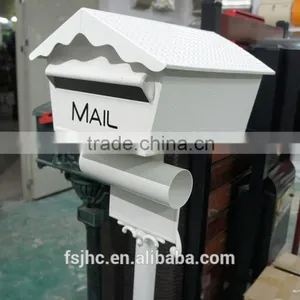 Foshan JHC-1023B Post Mounted Aluminum Mailbox/Decorative Letterbox/House Design Standing Postbox For Garden thumbnail-2