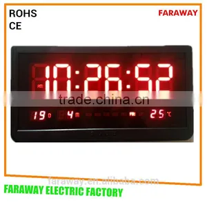 Digital Wall Clock/calendar Clock/ Led Clock With Temperature thumbnail-1