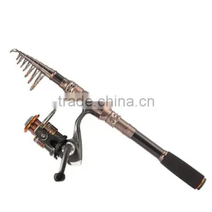 Spin Spinning Rod and Reel Combos Carbon Telescopic Fishing Rod With Reel Combo Sea Saltwater Freshwater Kit Fishing Rod Kit thumbnail-1