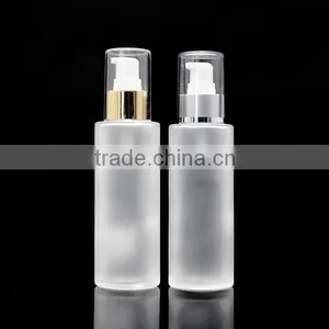Wholesale Empty 100ml 120ml 150ml Frosted Glass Bottle for Cosmetic With Spray Pump Stock thumbnail-1