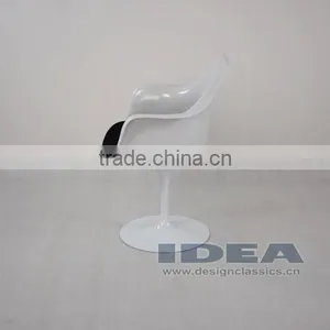 Replica Eero Saarinen Tulip Arm Chair - Black Cushion thumbnail-3