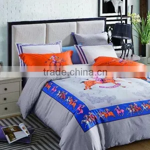 100% Cotton Reactive Print New Design Wholesale European Style PIMA Bedding Set thumbnail-1