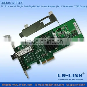 Lowest Price Broadcom 5708 PCIe x4 Optical Fiber Gigabit Card For Server Supports TOE thumbnail-1