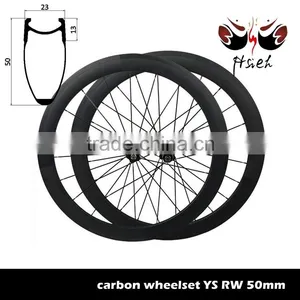 700C 50mm Carbon Lightweight Wheels Clincher, Tubeless Carbon Lightweight Wheels Road Bike Wheels thumbnail-1