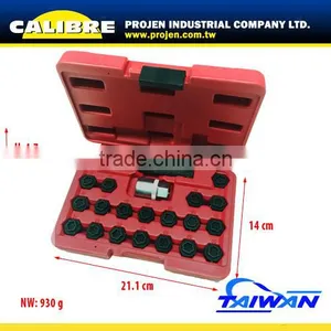 CALIBRE 22pc Special Wheel Nut Socket Set / Wheel Nut Key Set thumbnail-5