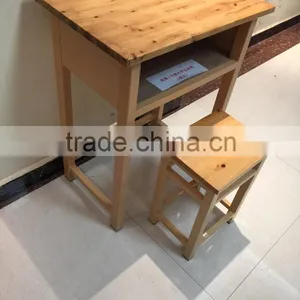 School Furniture School Desk and Chair HXZY067 Wood Desk thumbnail-2