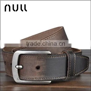 Antique Style Custom Crazy Horse Cowhide Genuine Leather Men Leather Belt thumbnail-1