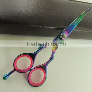 Left Handed Titanium Color Barber Scissors 6" thumbnail-1