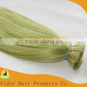 100% Green Hair Bulk/human Hair Bulk thumbnail-1