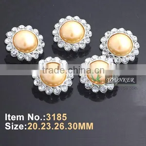 Hot Sale New Style Acrylic Rhinestone Button Flower Shape Sewing Silver Plating for Flower Center DIY Crafts thumbnail-4