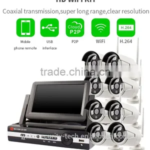 Vitevison 7inch LCD Monitor With Optional 1mp 1.3mp Wifi Camera H.264 8ch Wifi NVR Kit thumbnail-2