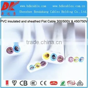Pvc 450/750V Twin Core With Earth Cable Flat Cable by BS 6242y thumbnail-1