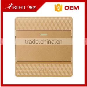 BIHU Brand Wholesale Golden 1 Gang Touch Light Switch Plates European Standard thumbnail-3