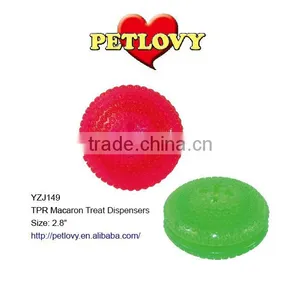 PROMOTIONAL 2.8" TPR MACARON TREAT DISPENSERS TPR TOY DOG TOY thumbnail-1