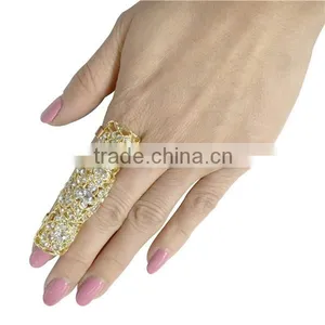 Fashion Jewelry Luxury Punk Women Rings Multiple Finger Knuckle Ring Finger Link Ring thumbnail-2
