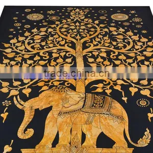 Sanganeri Printed Mandela Tapestry Wall Decor Throw Table Cover 100% Cotton Bedspread Indian Jaipur Manufacturer & Wholesaler thumbnail-2