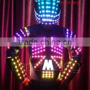 Leather Robot Jacket With LED Light thumbnail-6